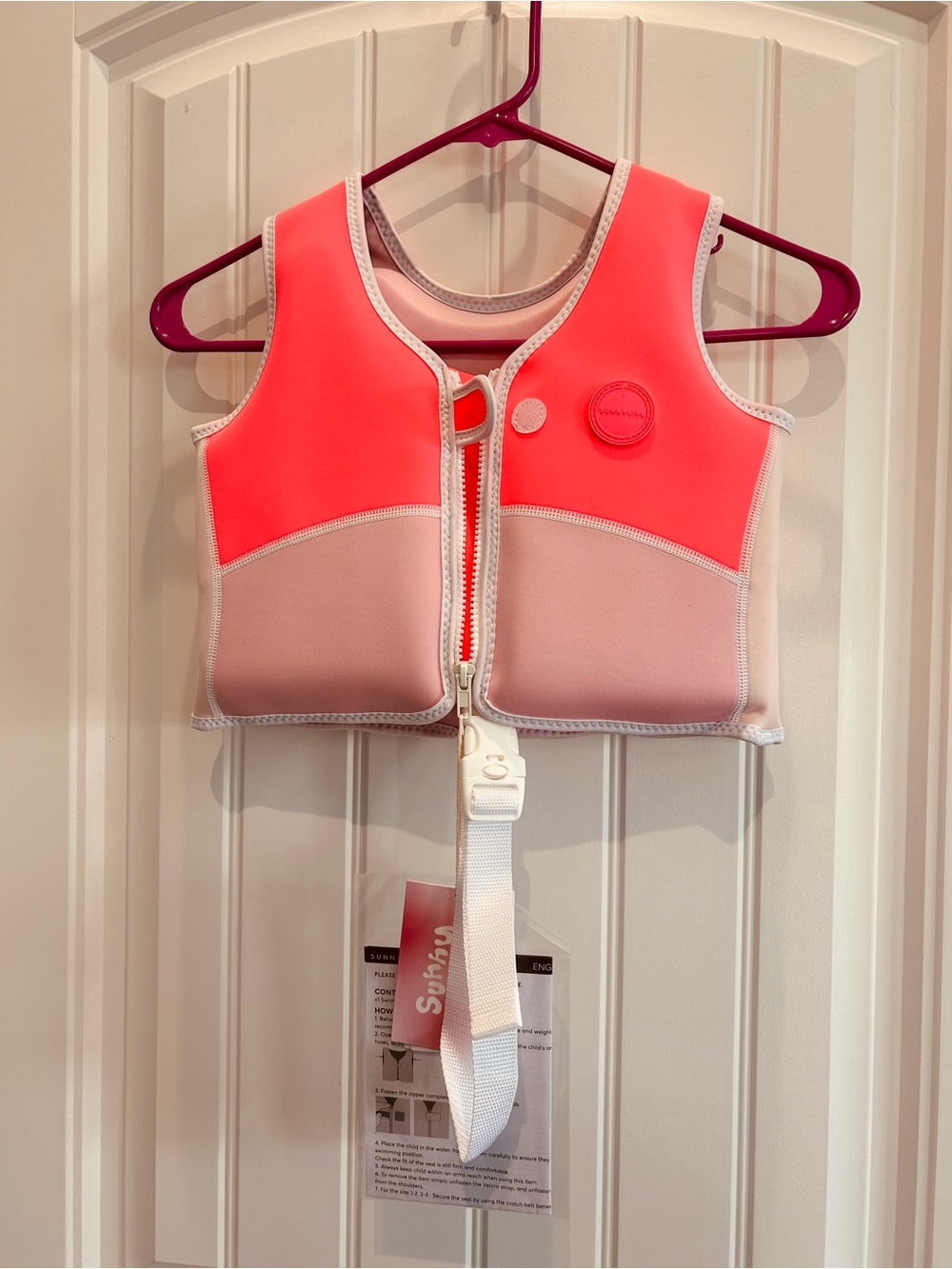 Sunnylife Melody the Mermaid Two-Tone Strawberry\Pink Swim Vest - NWT - Picture 8 of 9